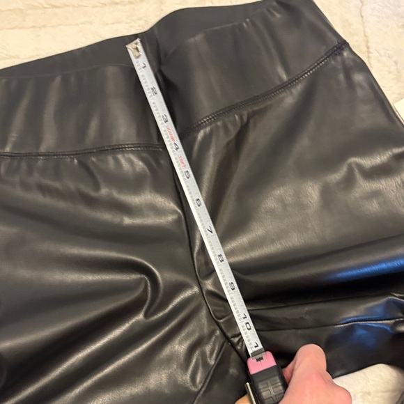 NWT INC International Concepts Black faux Leggings, high rise - Picture 4 of 8